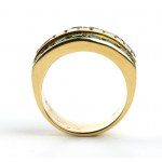 Diamond emerald gold ring