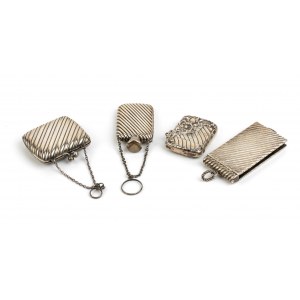 Lot consisting of silver matchbox, snuff bottle, box and carnet de bal - late 19th early 20th century