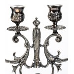 Italian sterling silver Hanukkiah - mark of MARIO VALLE' Milan, dealer FORNARI Rome