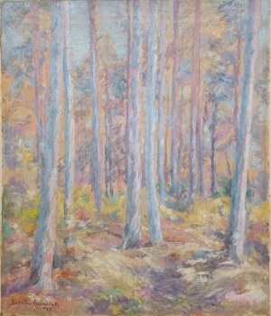 Bolesław Kuźmiński (1880-1976), Paesaggio (foresta al sole), 1947