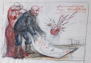 Franciszek Starowieyski (1930-2009), Sketch for a Socialist Realist Image