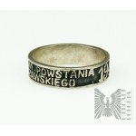 Warmet - silver ring brick to the Heroes of the Warsaw Uprising