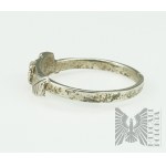 Warmet/Agat - Sterling silver ring with a plant motif