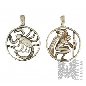 Warmet - Two Silver Pendants - Zodiac Signs