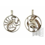 Warmet - Two Silver Pendants - Zodiac Signs