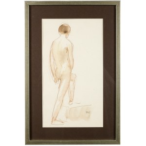Wojciech Weiss (1875 Leorda na Bukowina - 1950 Krakow), Standing Nude