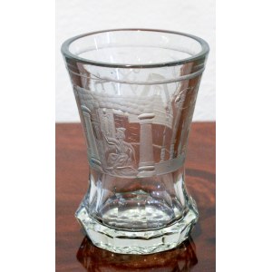 GLAS MIT MASONISCHEN SYMBOLEN, Mitteleuropa, 20. Jahrhundert, GLAS MIT MASONISCHEN SYMBOLEN, Mitteleuropa, 20.