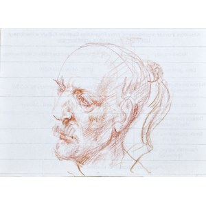 Dariusz KALETA Dariuss (b. 1960), Sketch of a man's head in left profile