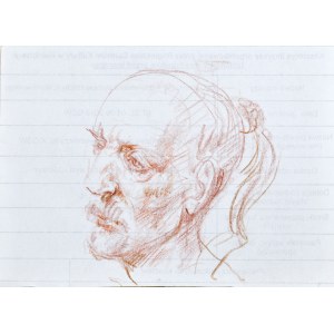 Dariusz KALETA Dariuss (geb. 1960), Skizze eines Männerkopfes im linken Profil