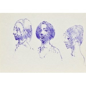 Roman BANASZEWSKI (1932-2021), Skizzen einer Frauenbüste in drei Ansichten