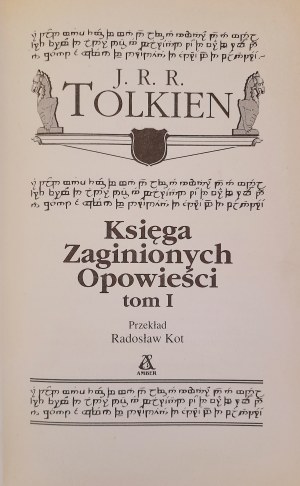 TOLKIEN J.R.R. - The Book of Lost Tales, Volume 1 (decorated edition)