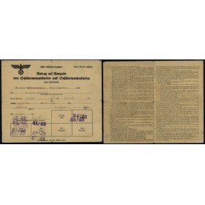 pozostałe, wniosek o wydanie biletu, 1943