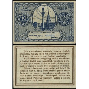 Polska, bilet zdawkowy - 10 groszy, 28.04.1924