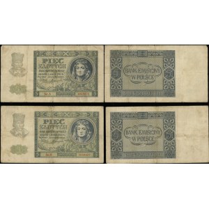 Polska, zestaw: 2 x 5 złotych, 1.03.1940