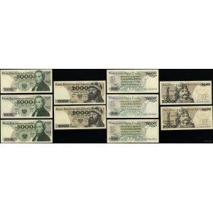 Polska, zestaw 5 banknotów, 1979-1982
