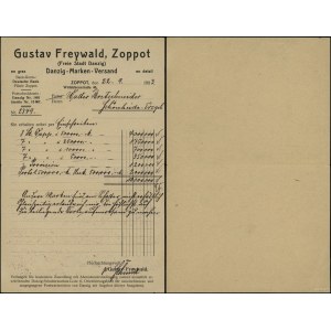 Polska, rachunek płatny w markach wystawiony przez Gustava Freywalda, 22.09.1923