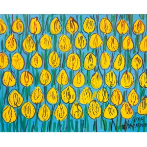 Edward Dwurnik (1943 - 2018), Žluté tulipány, 2014