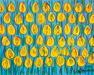 Edward Dwurnik (1943 - 2018), Żółte tulipany, 2014