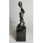 Robert Dyrcz, Frau mit Totenkopf (Bronze, H 32 cm, Ausgabe 1/9)