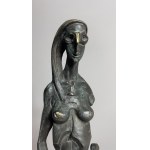 Robert Dyrcz, Kobieta z czaszką (Brąz, wys. 32 cm, ed. 1/9)