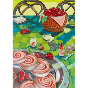 Michalina Czurakowska, Sweetness of Life: Sponge Roll with Jam Raspberries, 2023