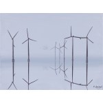 Catherine Lembryk, Windmills Triptych: Dual spaces with windmills / Quasi-windmills in the fog / De-generated windmills, 2023