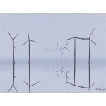 Katarzyna Lembryk, Windmühlen-Triptychon: Doppelräume mit Windmühlen / Quasi-Windmühlen im Nebel / Degenerierte Windmühlen, 2023