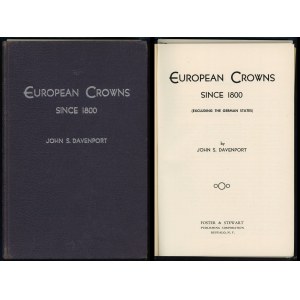 John S. Davenport - European Crowns and Talers since 1800, Buffalo 1947, I edycja