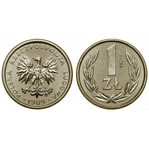 Polska, 1 złoty, 1989, Warszawa