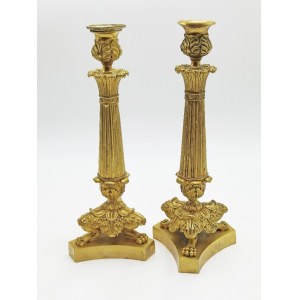 A pair of neo-empire candlesticks