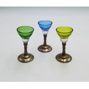 Set of 3 liqueur glasses