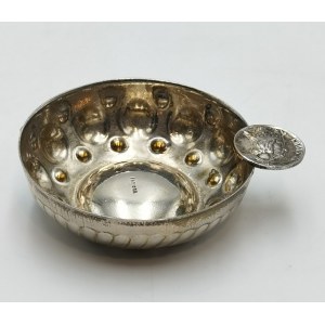FABIORA, Wine tasting bowl with medallion on handle