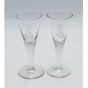 A pair of glasses with the coat of arms