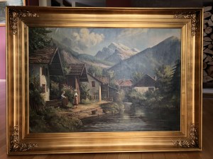 Kjeld Krautwald, „Widok z Interlaken w Szwajcarii”