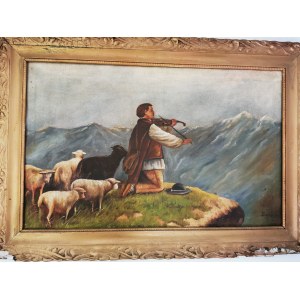 Copy from a painting by Adam Setkowicz - Tatra Song.