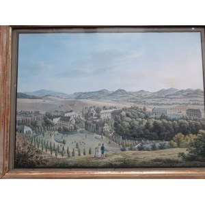 Panorama Kudowy - akwatinta kolorowana