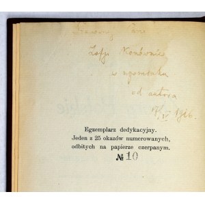 CHWALEWIK E. – Zbiory polskie. 1916. Jeden z 25 egz. specjalnych, z dedykacją autora.