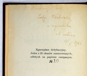 CHWALEWIK E. – Zbiory polskie. 1916. Jeden z 25 egz. specjalnych, z dedykacją autora.