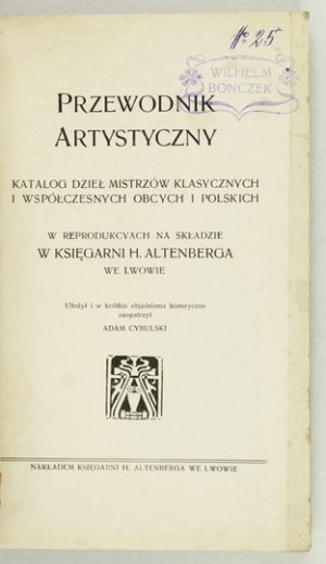 CYBULSKI Adam - Guida artistica. Catalogo di opere di maestri stranieri e polacchi, classici e contemporanei, riprodotte...