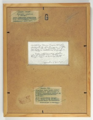 SZUKALSKI S. - Copy of drawing and handwritten text by the artist.