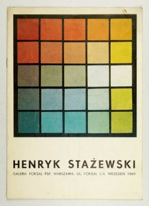 Galleria Foksal. Henryk Stażewski. Varsavia, IX 1969. 8, pp. [12]. opuscolo.