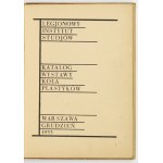 Legion Institute of Studies. Catalog of the exhibition of the Circle of Artists. Warsaw, XII 1933. 16d, p. 48, tabl. 24....