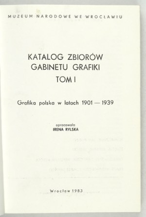 MNWr. Polish graphics between 1901 and 1939. catalog of the collection. 1983.