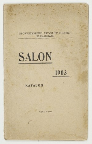 Associazione degli artisti polacchi. Salone 1903. catalogo. Cracovia 1903. 16d, pp. 13, [1]....