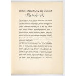 Wykaz prac Szukalskiego i Szczepu Rogate Serce. 1936. Podpis Szukalskiego.