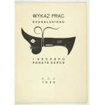 Wykaz prac Szukalskiego i Szczepu Rogate Serce. 1936. Podpis Szukalskiego.