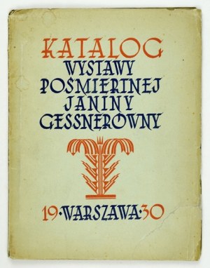 Mostra postuma di J. Gessner. 1930.