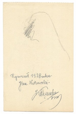 Wojciech Kossak in una caricatura di J. E. Kotowski del 1938.