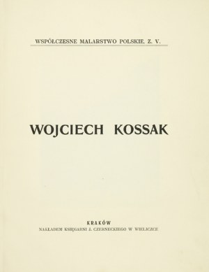 TREPKA Józef - Wojciech Kossak. Cracow [1912]. Bookg. J. Czernecki, Wieliczka. 8, p. 25, plate 19 [...