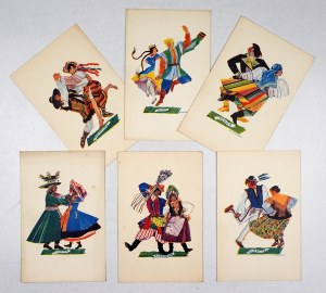 Postcards (65 pieces) with reproductions of works by Z. Stryjeńska.